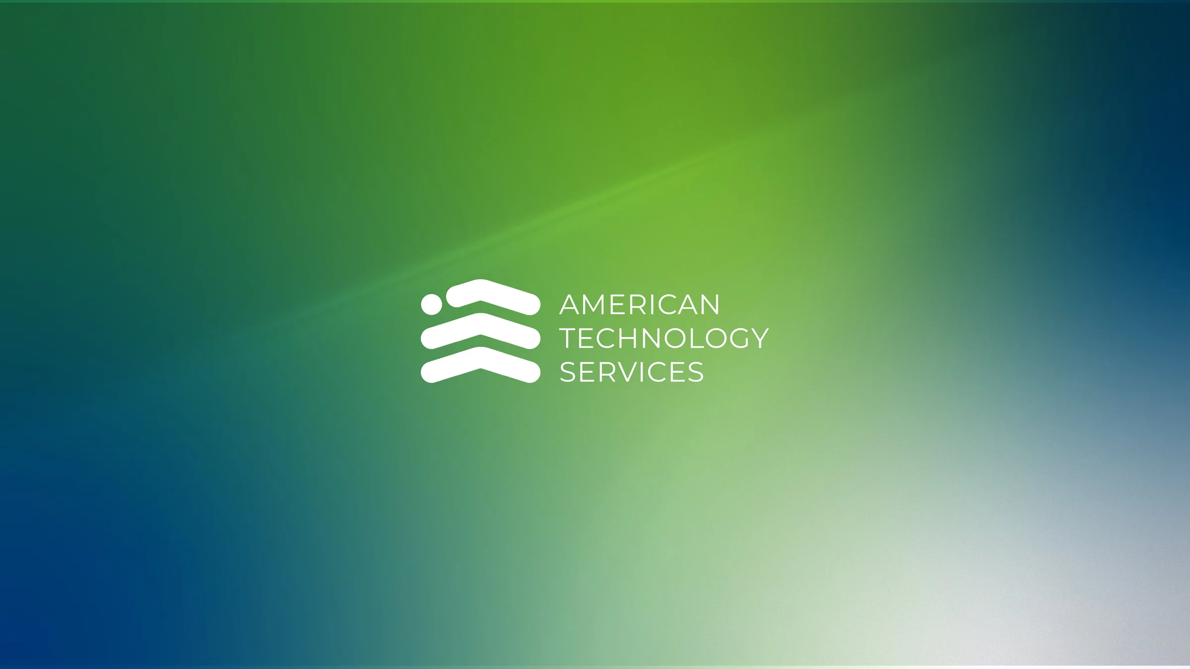 The refreshed ATS logo in white on the brand's blue-to-green gradient